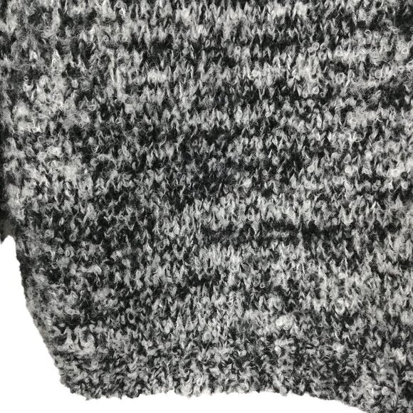 Callahan Mock Neck Striped Ombre Sweater Size L Wool Blend Pullover Black Gray - Picture 10 of 12